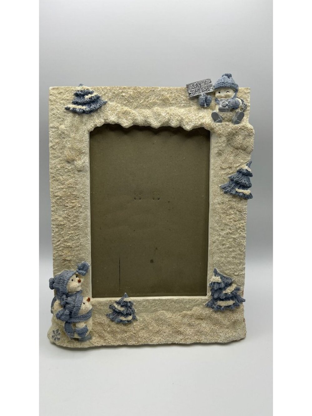 Winter Snowman Photo Frame Scenic Holiday Decoration